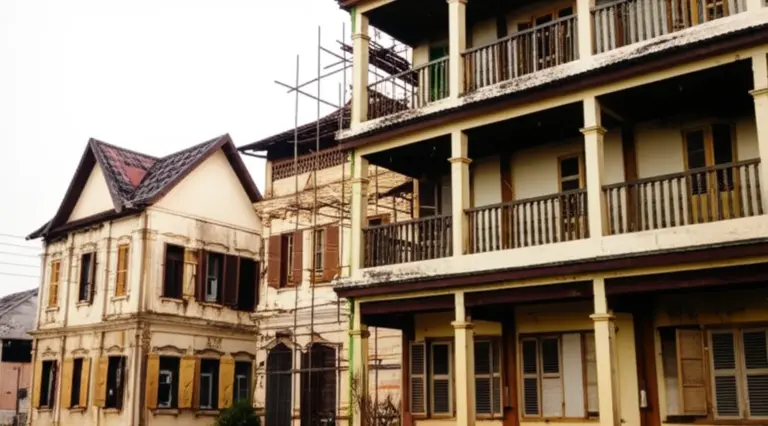 Architectural Styles and Symbolism: Traditional Lao Design, French Colonial Influences, Materials, and Restoration Practices