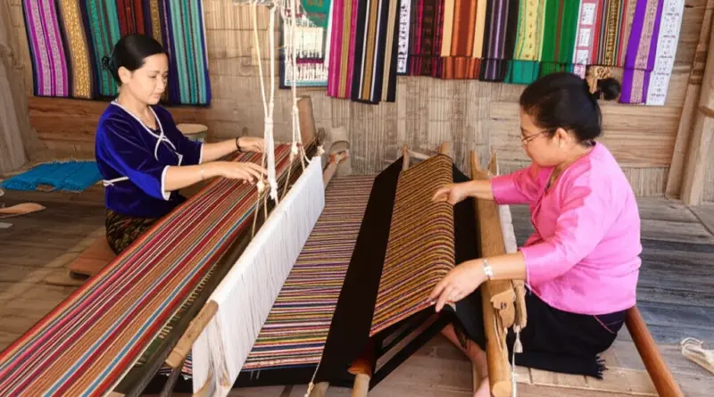 History and cultural context of Lao silk weaving: origins, ethnic influences, and traditional motifs