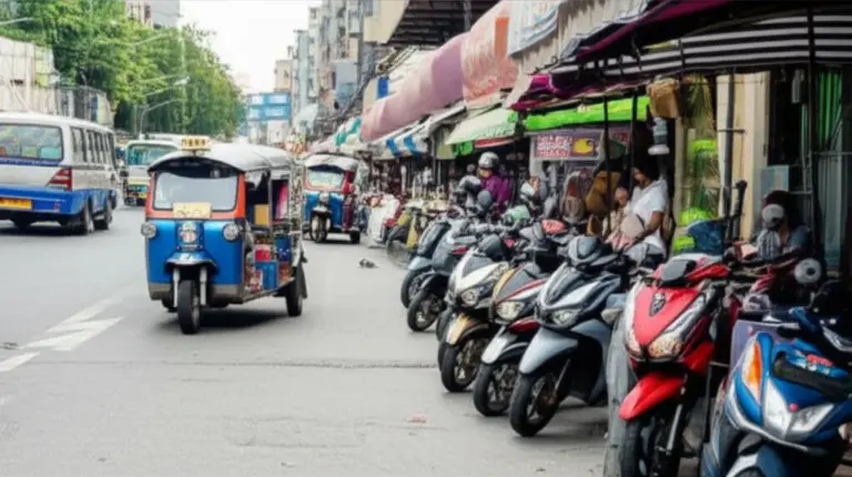 Navigating Cities and Towns: Tuk-Tuks, Songthaews, Motorbike Rentals, and Ride-Hailing Apps