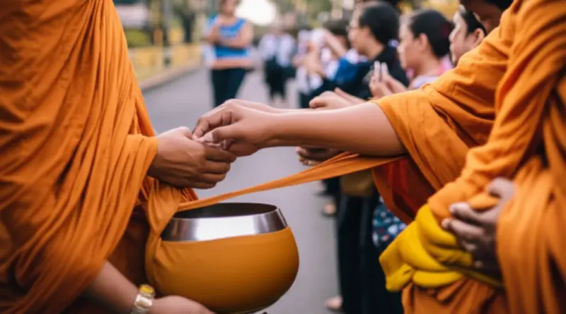 Step-by-step guide to attending the procession: where to go, how to position yourself, how to offer alms correctly, and photography etiquette