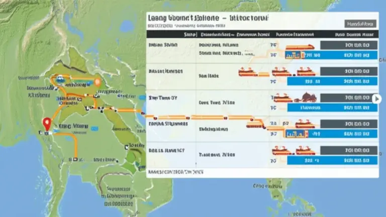 Day-by-day rail itinerary: detailed schedule, must-see attractions, transfers, and travel times for Luang Prabang, Vang Vieng, and Vientiane