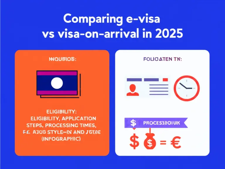 How to Choose Between Laos E-Visa and Visa on Arrival in 2025: Eligibility, Application Steps, Processing Times, and Fees