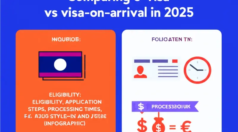How to Choose Between Laos E-Visa and Visa on Arrival in 2025: Eligibility, Application Steps, Processing Times, and Fees