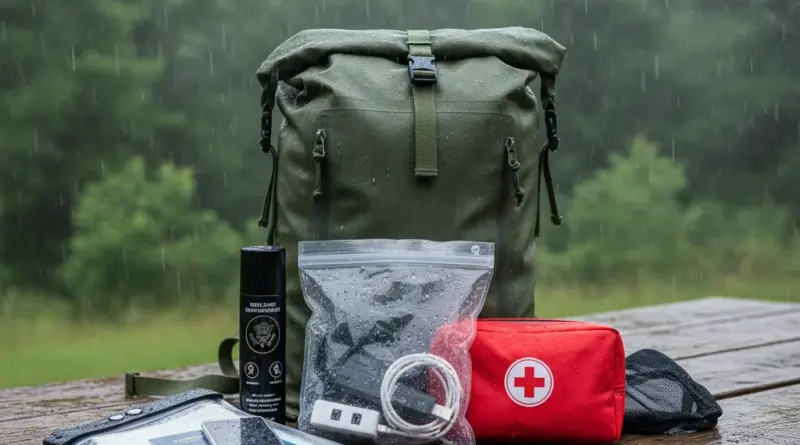 Gear, Gadgets, and Health Essentials: Rainproof Backpacks, Chargers, First Aid, Mosquito Protection, and Travel Documents