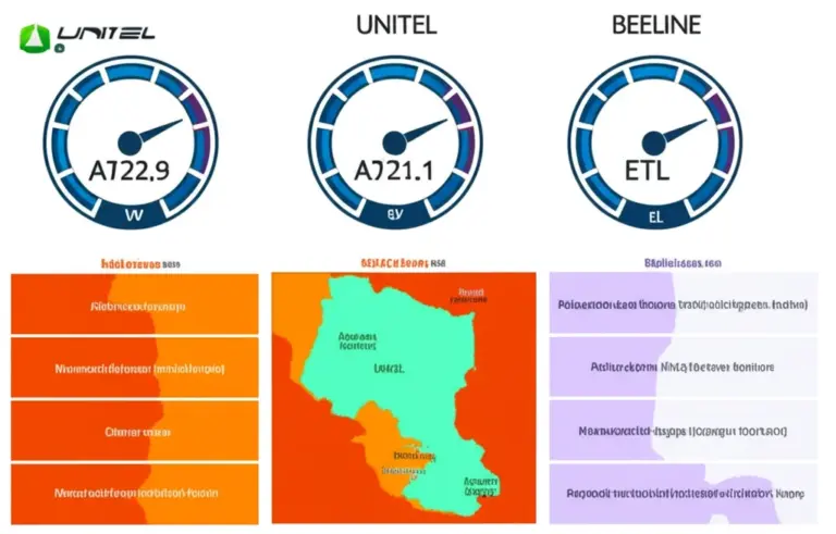 How to compare data plans, coverage maps, and typical speeds across providers (Unitel, ETL, Beeline)