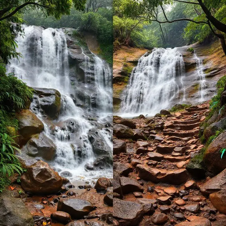 How seasonal weather affects waterfall flow, trekking conditions, and safety (rainy vs dry season)