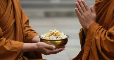 How to prepare respectfully — appropriate clothing, behavior, and what (and what not) to offer when giving alms