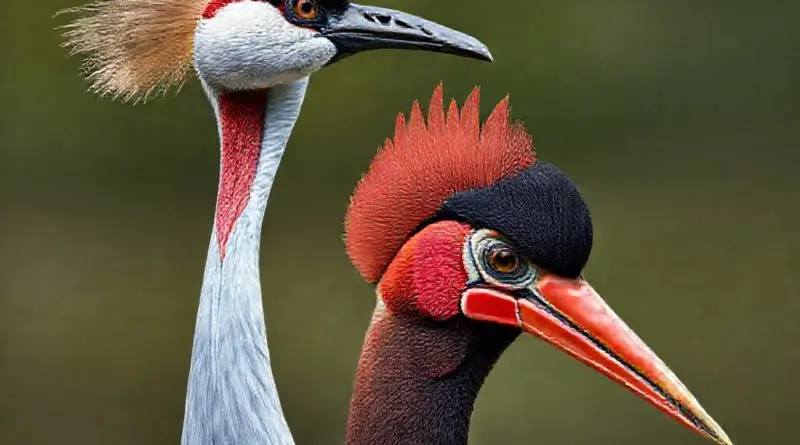 Iconic and Rare Birds You Might See — species list with identifying features and rarity status (e.g., Sarus Crane, Bengal Florican)