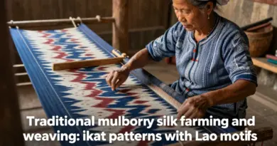 Traditional Techniques and Materials: From Mulberry Silk Farming to Ikat and Lao Motifs Explained