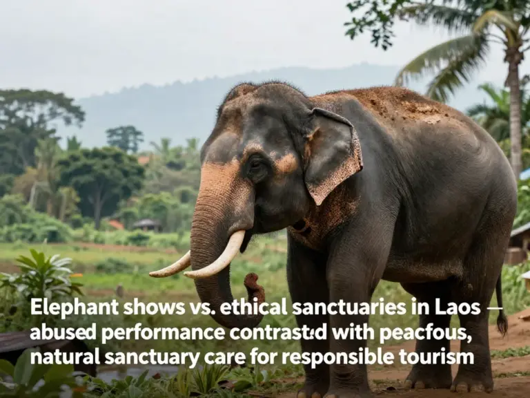 What makes elephant shows harmful and why sanctuaries are a better alternative for responsible tourism in Laos