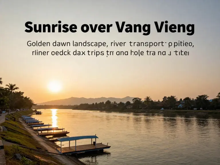 Best Time to Start and How to Get There: Sunrise tips, transportation options to Vang Vieng, where to park or dock for a day trip, and choosing the right season for clear views and safety