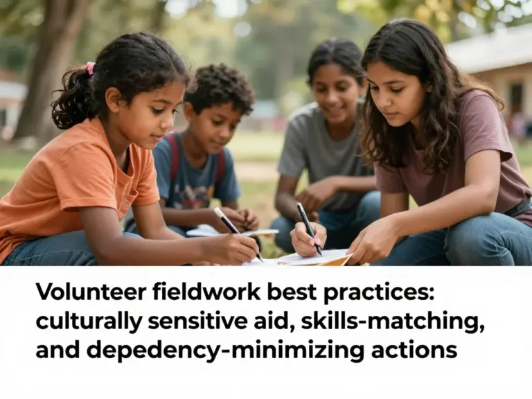 Best practices for volunteers on the ground: cultural sensitivity, skills-matching, and minimizing dependency
