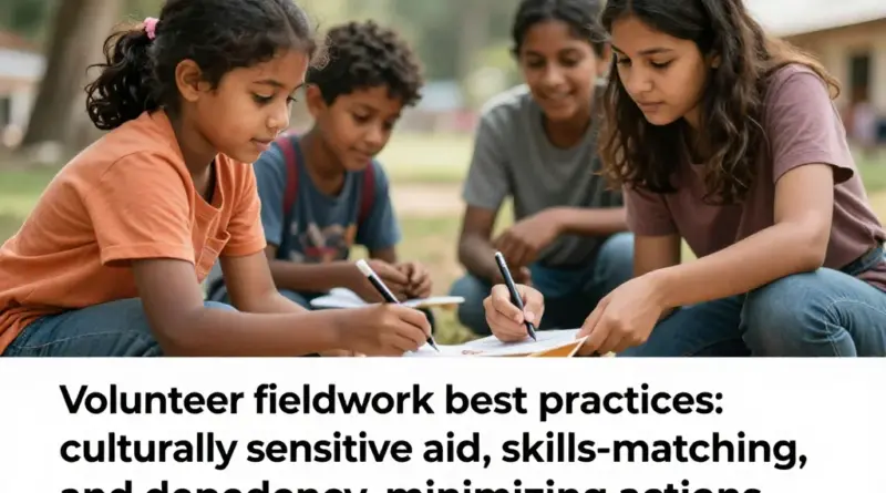 Best practices for volunteers on the ground: cultural sensitivity, skills-matching, and minimizing dependency