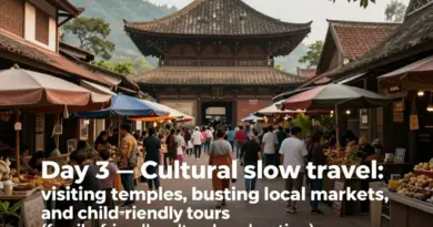 Day 3 — Cultural Activities and Slow Travel: Temples, Local Markets, and Child-Friendly Tours