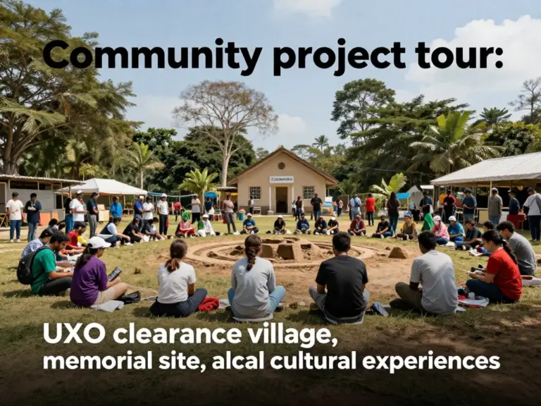 Exploring surrounding sites and community projects: UXO clearance villages, memorials, and cultural experiences