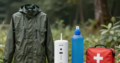 Gear, Gadgets, and Health Items to Bring for Each Season (rain gear, mosquito protection, water purification, portable charger, first-aid)