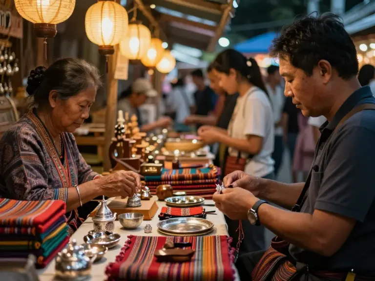 How to Identify Authentic Handicrafts and Fair Sellers at Lao Night Markets