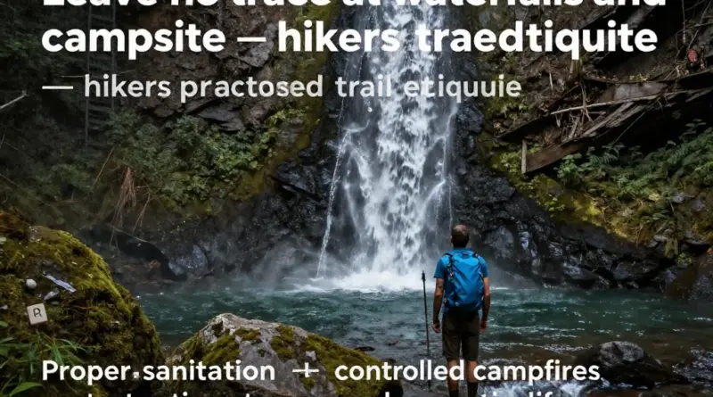 Minimizing Footprint at Waterfalls and Campsites — Trail Etiquette, Sanitation, Fire Safety, and Protecting Aquatic Ecosystems