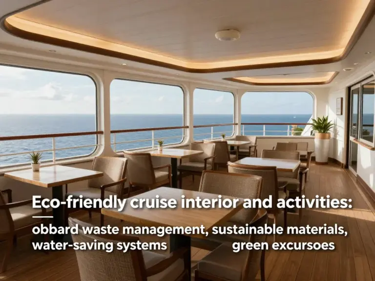 Onboard green practices and amenities to expect: waste management, alternative materials, water systems, and eco-friendly excursions