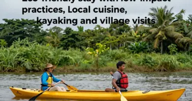 What to Expect During Your Stay: Low-Impact Practices, Local Food, Activities like Kayaking and Village Visits