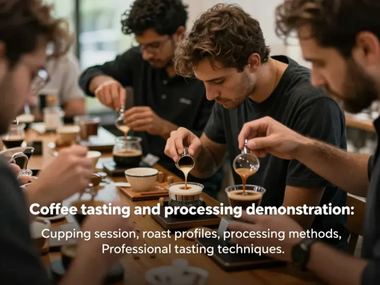 What to expect on a tasting and processing demonstration — cupping, roast profiles, processing methods, and how to taste like a pro