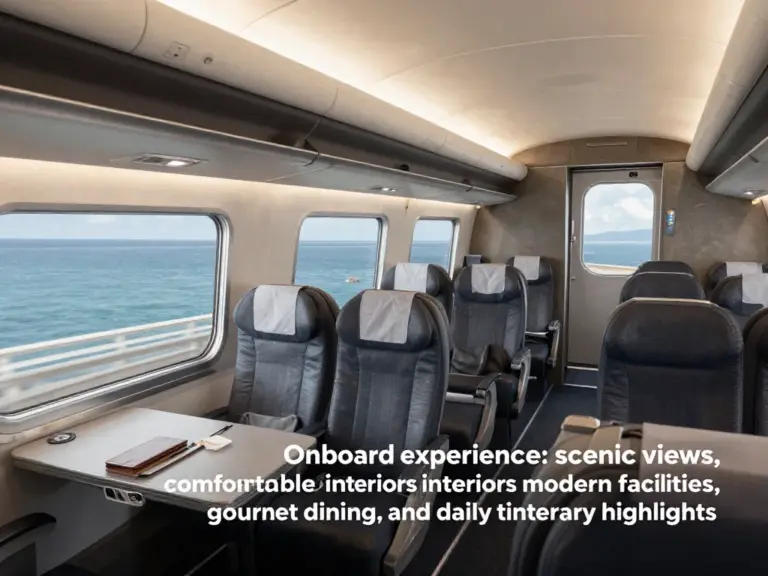 What you’ll experience onboard: scenery, comfort, facilities, food, and daily schedule