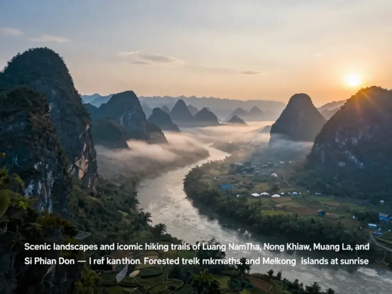 Best Regions and Iconic Trails: Luang Namtha, Nong Khiaw, Muang La, and Si Phan Don