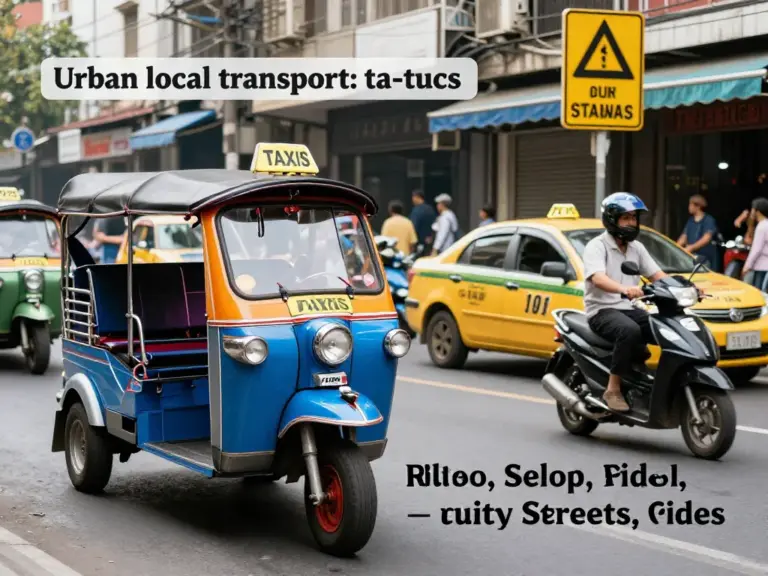 Local Transport in Cities and Towns: Tuk-tuks, Motorbike Rentals, Taxis, and Safety Tips