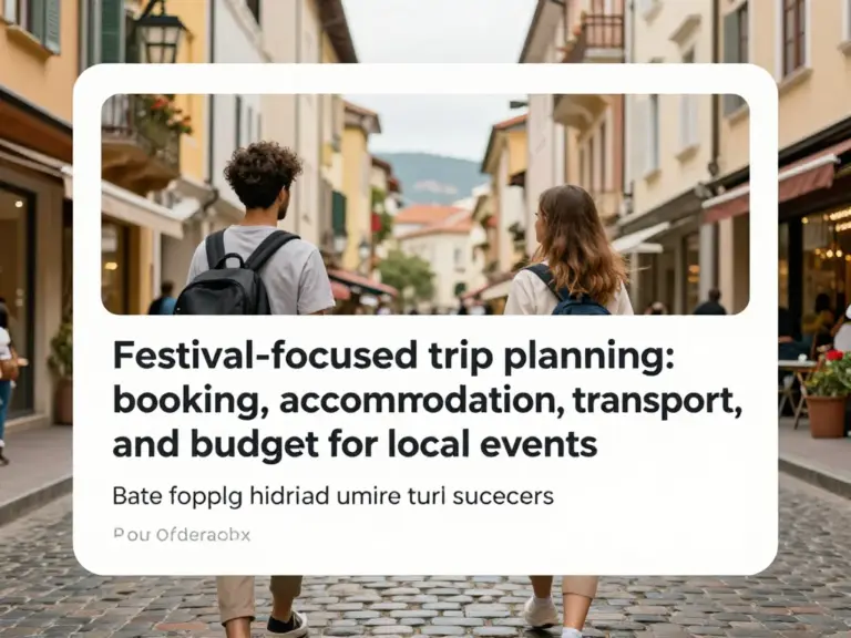 Planning Your Trip Around Local Events: How to Book, Where to Stay, Transportation, and Budgeting for Festival Experiences