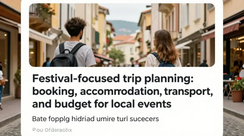Planning Your Trip Around Local Events: How to Book, Where to Stay, Transportation, and Budgeting for Festival Experiences