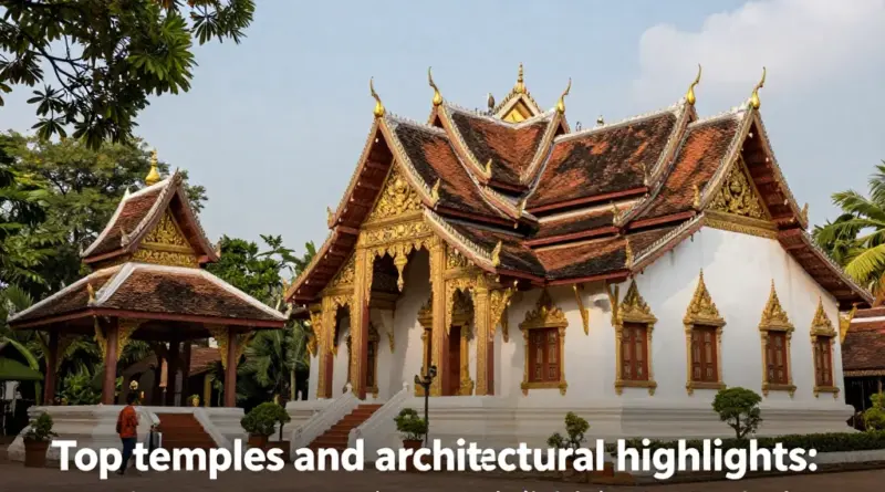 Top Temples and Architectural Highlights: Must-See Wats, Royal Palace, and Distinctive Lao-French Colonial Buildings