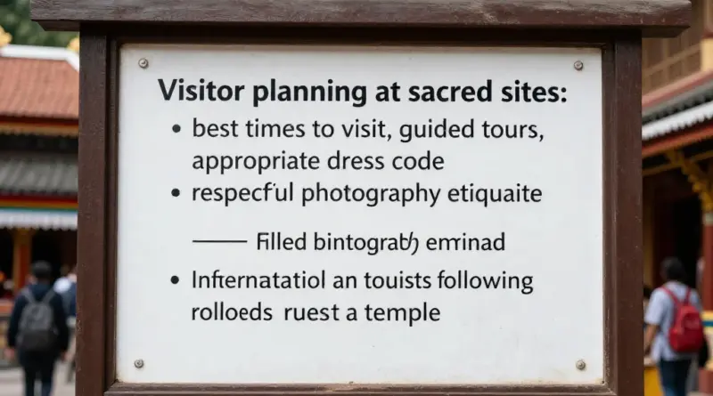 Visitor Planning and Practical Tips: Best Times to Visit, Guided Tours, Dress Code, and Photography Etiquette at Sacred Sites