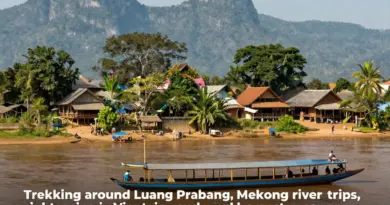 Activity-specific items: trekking Luang Prabang, river trips on the Mekong, city touring in Vientiane, and rural homestays