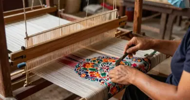 Materials, Tools, and Step-by-Step Process of Traditional Lao Silk Weaving