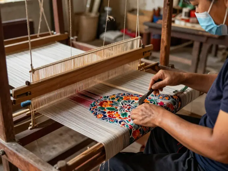 Materials, Tools, and Step-by-Step Process of Traditional Lao Silk Weaving