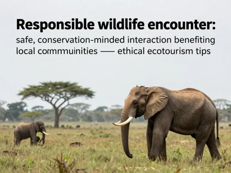 Safety, Conservation, and Ethical Considerations: Wildlife Encounters, Local Community Benefits, and Responsible Tourism Tips