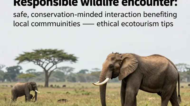 Safety, Conservation, and Ethical Considerations: Wildlife Encounters, Local Community Benefits, and Responsible Tourism Tips