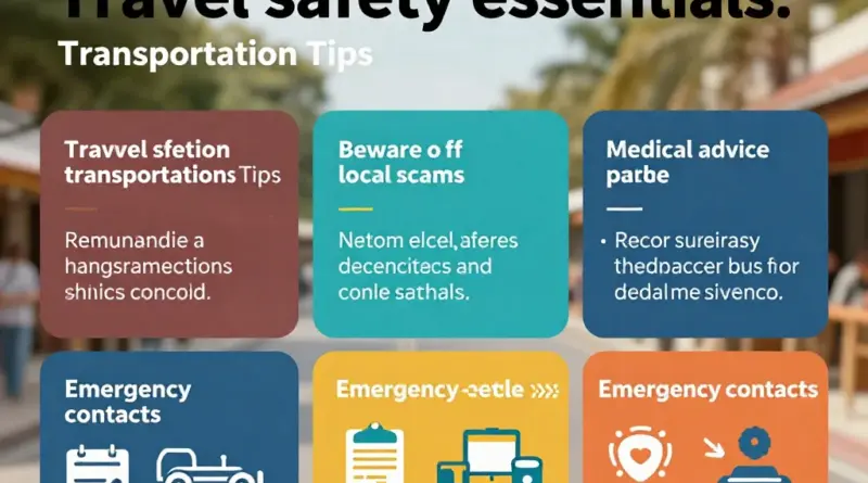 Staying Safe and Healthy: Transportation, Local Scams to Watch For, Medical Tips, and Emergency Contacts