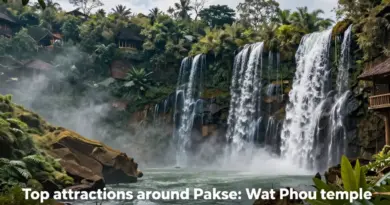 Top Attractions Around Pakse: Wat Phou, Bolaven Plateau Waterfalls, and Mekong River Experiences