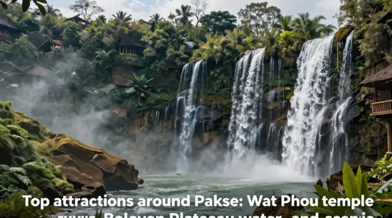 Top Attractions Around Pakse: Wat Phou, Bolaven Plateau Waterfalls, and Mekong River Experiences