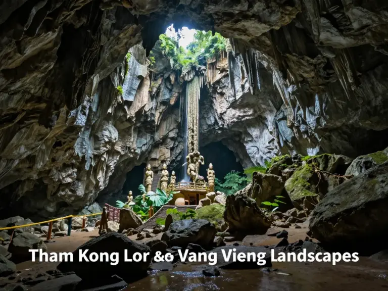 What Makes Tham Kong Lor and Vang Vieng Unique Caving Destinations?
